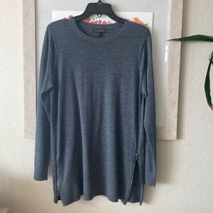 Gray long sweater. 100% merino wool